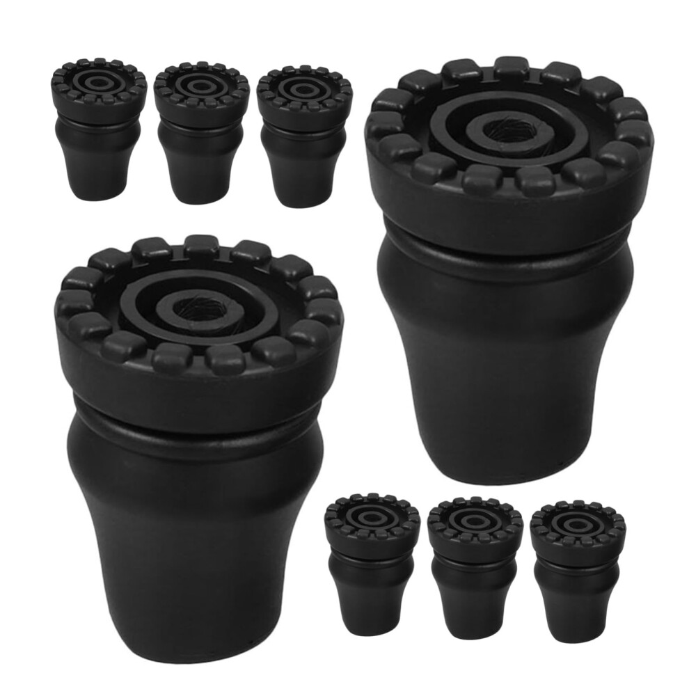 Crutch Tips 8Piece Set HeavyDuty Replacement AntiSlip WearResistant NonSkid End Caps For Walking Sticks