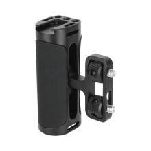 Empuñadura Lateral Universal con Montaje de Tornillo Doble de 1/4 Pulg. 20 para Mano Izquierda y Derecha para Empuñadura de Jaula de Cámara Monitoe