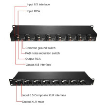 Isolatore Audio Multifunzione T8 A 8 Canali L'Isolatore Audio XLR da 6,35 mm Montato su Rack 1U Elimina La Corrente