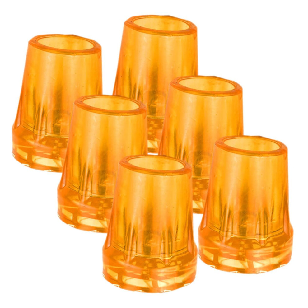 Rubber Cane Tips 6Pcs AntiSlip End Caps For Walking Sticks, Crutches, Trekking Poles, Shock Absorbing, Outdoor Use