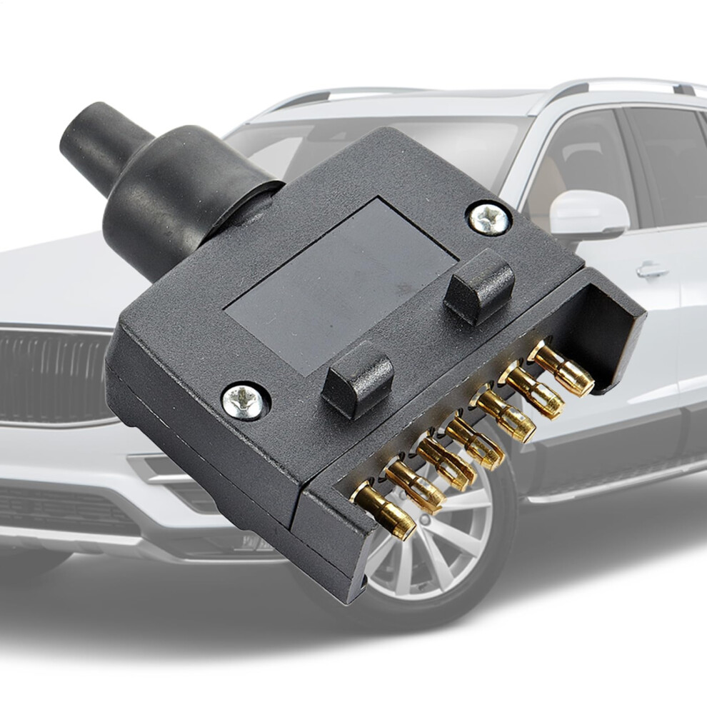 Trailer Plug Adapter Waterproof 7 Pin Connector Flat Socket For Caravan Boat Camping 9347817672084