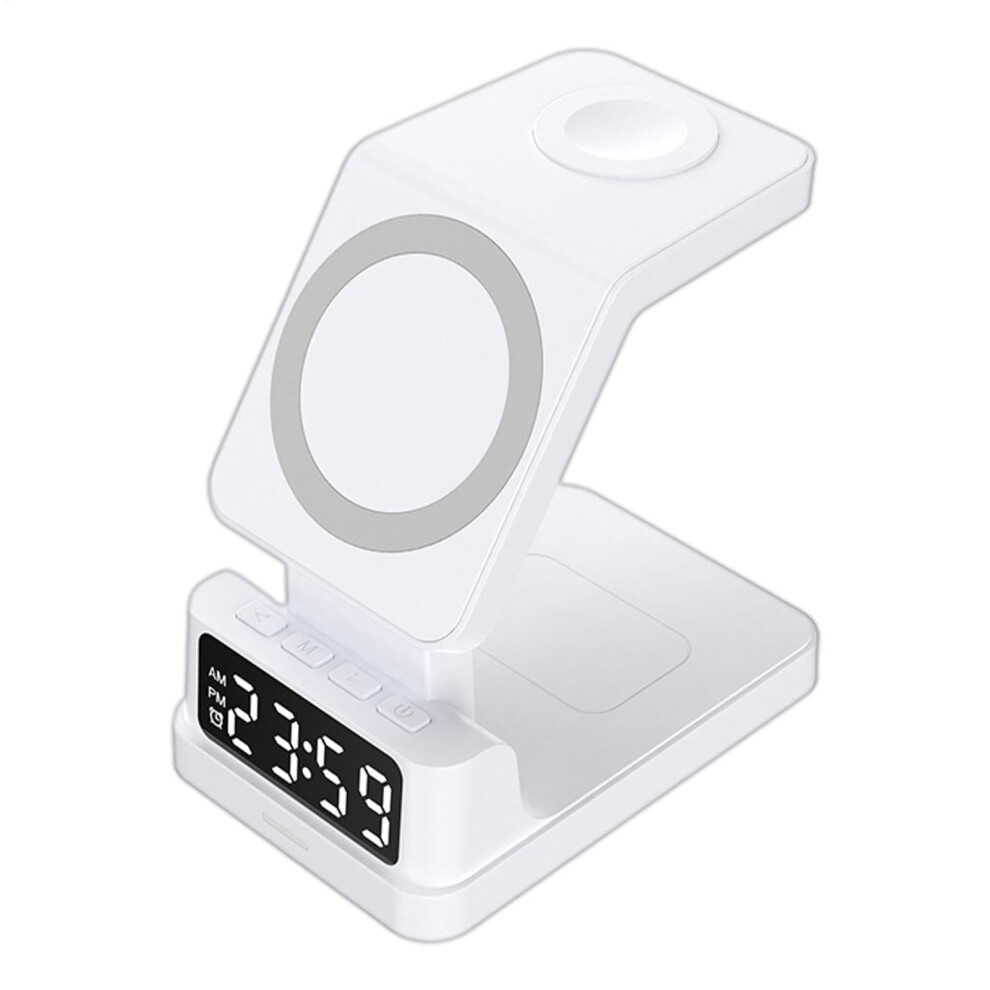 4In1 Wireless Charging Station With Alarm Clock, 15W Fast Charger For Phone And Watch 9382693308757