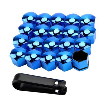 Car Wheel Nut Caps 17mm 19mm 21mm Black Plastic Anti Dust Auto Hub Screw Covers  20 Pcs