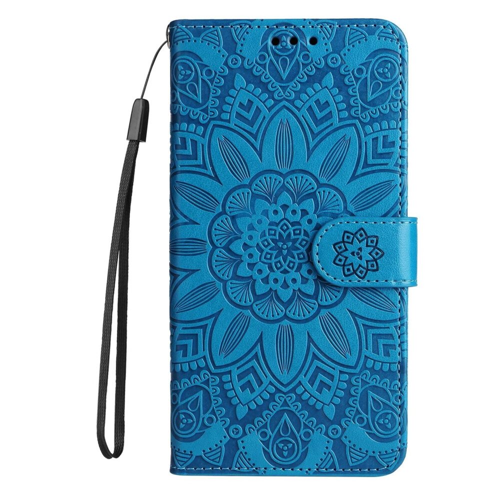 Wallet Case Pu Leather Sunflower Flip Folio With Card Holder Kickstand Magnetic Closure For Iphone 16 9382693309037