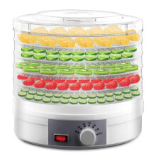 Food Dehydrator TemperatureControlled Electric Dryer, 5 Stackable Trays, For Fish, Meat, Mushrooms, Fruits & Vegetables