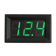 3 Wire Digital Display Voltmeter 0.56 Inch Green For Car And Motor