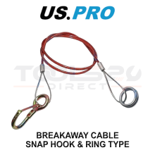 US PRO Tools Breakaway Cable Snap Hook & Ring Type Heavy Duty 9277