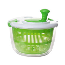 Salad Dryer Manual Vegetable Dehydrator With Double Drainage Basket And Plastic Spinner For Fruit And Veg Wash