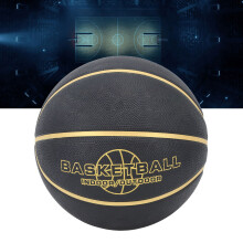 Basketball in Gomma Nera per Adolescenti, Taglia 3 (18cm/7.1in) con Presa Facile
