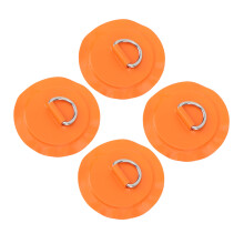 4 pezzi di Patch a D in PVC Arancione per barche gonfiabili, paddleboard, 8 cm