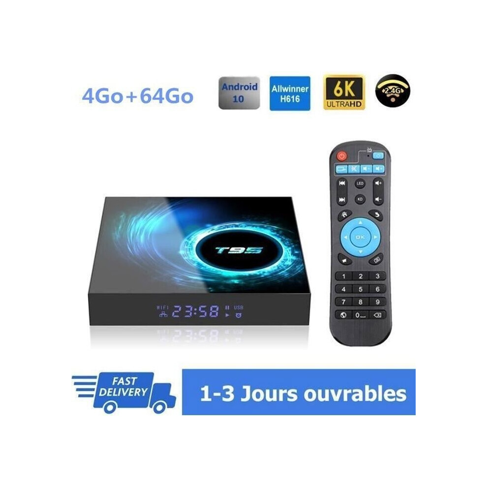Tv Box Android 10 T95 Smart Tv Box Wifi Bt 4G+64Gb H616 6K Netflix Google Store Multimedia Box Android Box 8581600758178