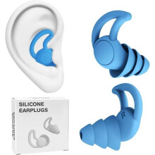 2 Pairs Silicone Earplugs, 30db-40db Noise Cancelling Earplugs, Earplugs for Sleeping, Reading, Traveling -