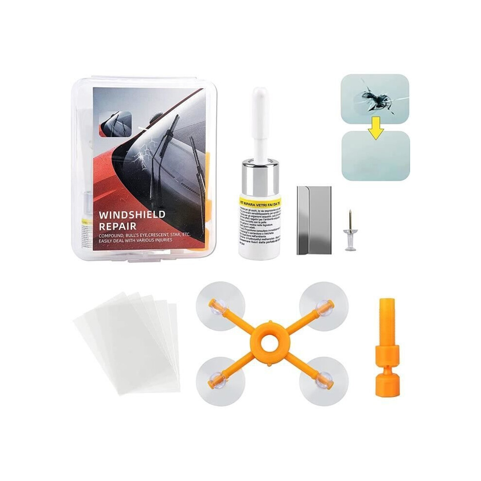 Windshield Repair Kit, Cracked Glass Repair Kit, Windshield Glue To Repair Windshield Chips, Bubbles 8581600758512