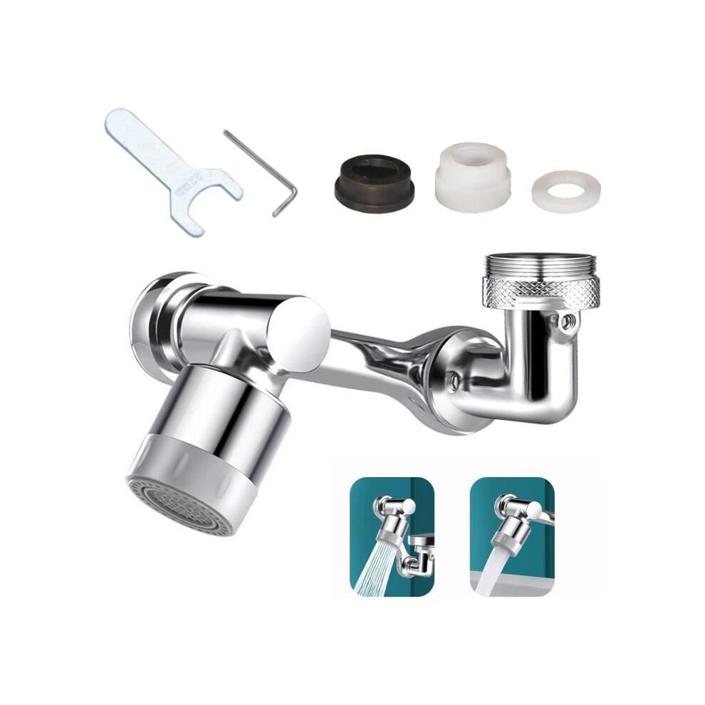 1080 Swivel Faucet Aerator, Universal Rotate Faucet Bubbler Head 2 Modes Adjustable Shower Head Filter Sprayer 8581600758963