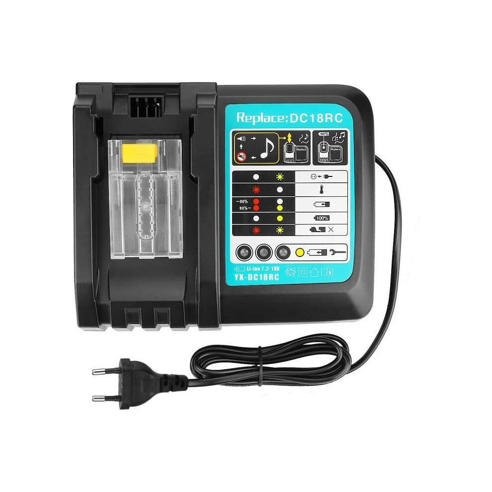 Makita 14.4V-18V Dc18rc Charger For Makita 14.4V 18V Lxt Bl1430b Bl1830b Bl1840b Bl1850b Bl1860b Batteries 8581600758420