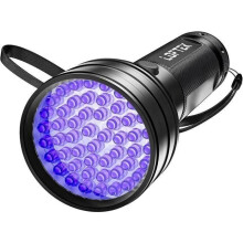 51 LED UV Flashlight Blacklight Ultra Violet Light 395nm Bed Bug Detector LBQ31