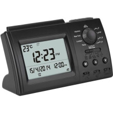 Muslim Azan Clock, Islamic Prayer Clock Islamic Praying Azan Athan Alarm Clock Gifts Black Dial Muslim Alarm Clock