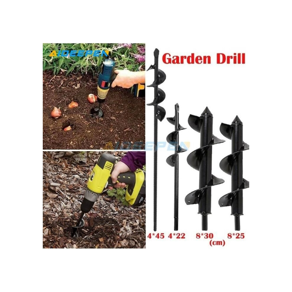 Auger Drill Bit - Universal - 30X8 Cm - Steel - Garden Tool - Digging Holes 8581600760126