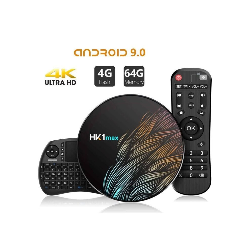 Hk1max Smart Tv Box Android 9.0 4Gb+64Gb 2.4G-5G Wifi Bt4.0 Rk3318 Quad Core 4K Hk1 Max Set Top Box Netflix Media Player 8581600760942
