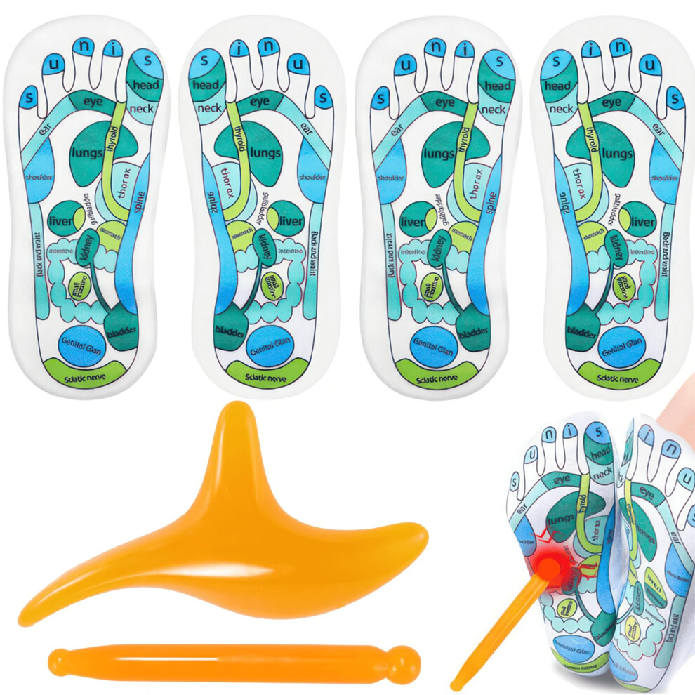 Acupressure Reflexology Socks Set - 2 Pairs of Acupoint Massage Socks for Tired Feet Relief, Comfortable Fit, Unisex