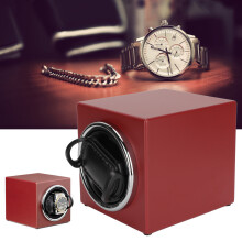 Red Matte Automatic Watch Winder 12.5x11x11cm Mechanical Quiet Display Box
