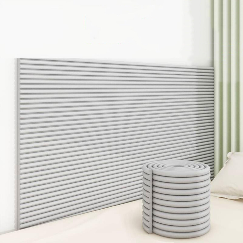 Padded Wall Panels 7.9 X 78.7 In Selfadhesive, Anticollision Upholstered Wall Padding For Kids, Bedroom/Playroom Gray