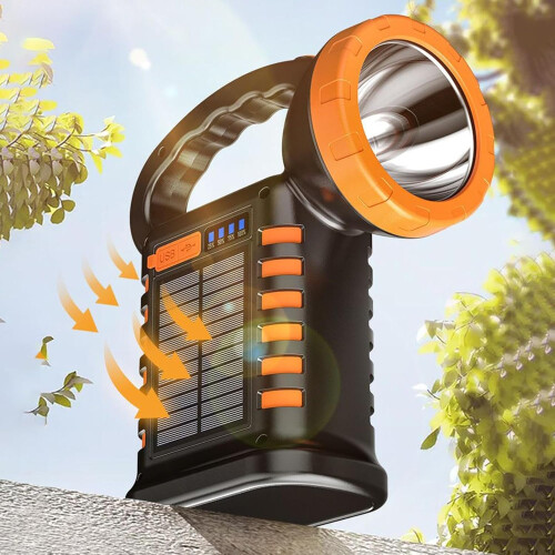 Work Light Rechargeable SolarPowered With 3 Modes 4000mAh Portable Lantern For Backyard Workshop Job Site Construction 1