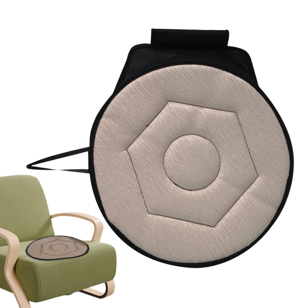 Beige Rotating Round Seat Cushion, 360 Degree Swivel Seat Cushion For Car, Ref: 1188
