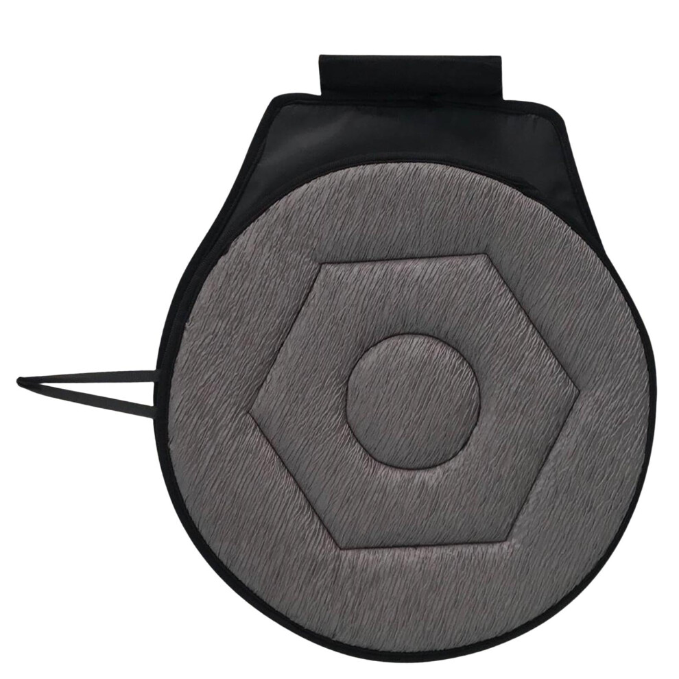 360 Degree Swivel Seat Cushion for Car, Large Grey Rotating Round EVA Seat Cushion for Home and Outdoor Use