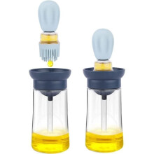 Küchenölspray – Nicht spezifiziert – 2 in 1 – 180 ml – Silikon und Glas – Blau (2 Stück)