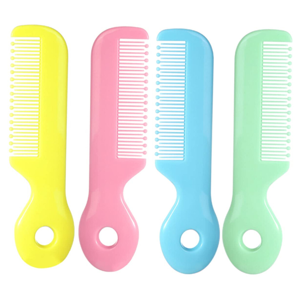 4pcs Safety Hair Combs for Newborns, Round Teeth Detangler, Gentle Scalp Massager, Lightweight and Practical Design