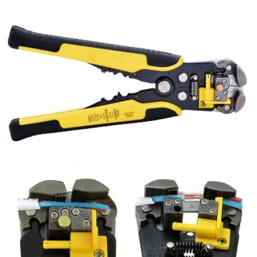 Automatic Wire Stripper Tool Multi-function Crimping Pliers New Terminal (Color: Yellow)