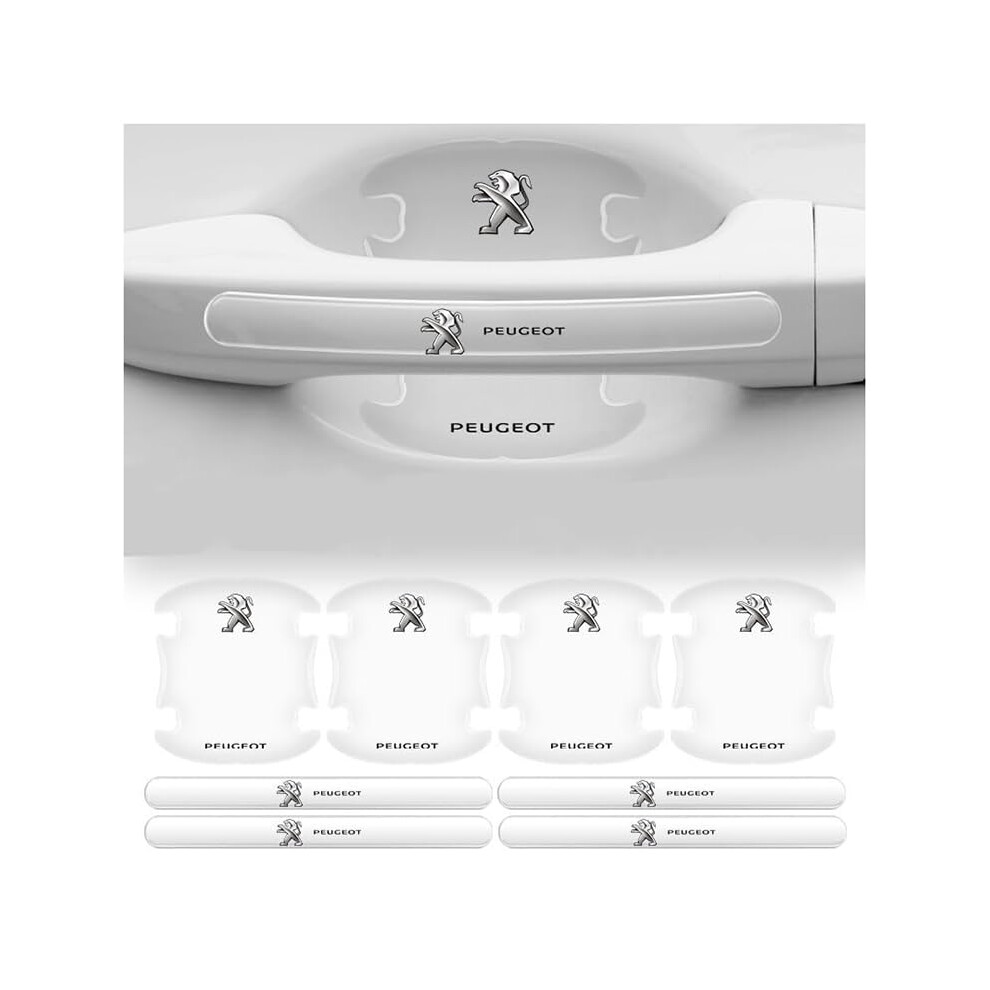 8Pcs Car Door Handle Protector For Peugeot 3008 307Cc 307Sw 308Cc 308Sw, Waterproof Scratch Guard 9347817673654