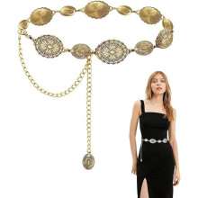 Women's Belts Bohemian Style Women's Belt, Chain Belt for Women Adjustable Elastic Waist Chains Elastic Belts