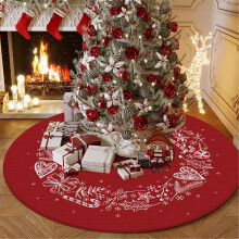 Christmas Round Area Rugs 60cm Red Soft Non Slip Washable Floor Mat For Living Room And Bedroom Decor