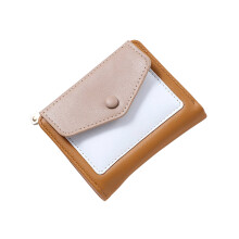 Kleine kompakte Damen-Geldbörsen, PU-Leder, Clutches,-Khaki