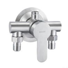 Shower Faucet Wall Mounted, Hot And Cold Mixer, Brass Or Stainless Steel, Metal Handle