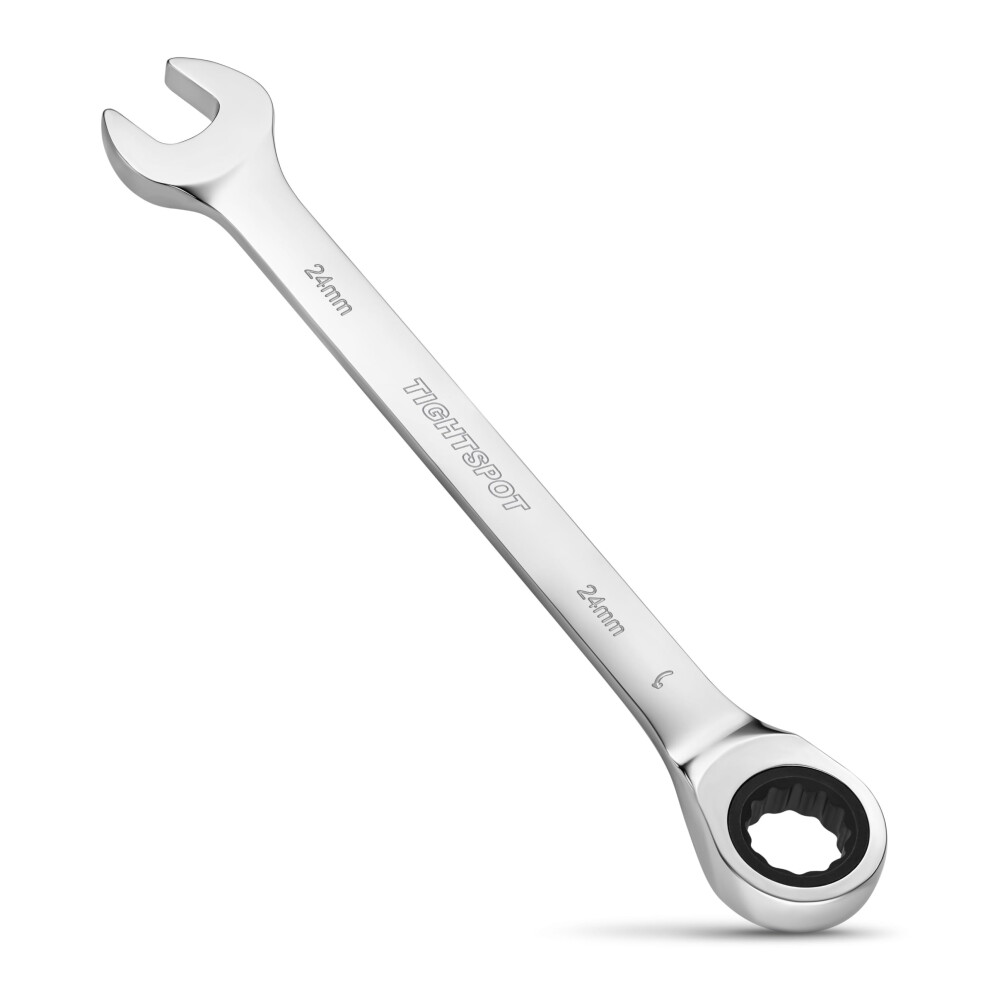 24Mm Precision 90Tooth Ratcheting Combination Wrench, Hardened Steel, Tightspace Access 9347817551914