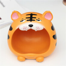 Multifunktionel opbevaringsskål tigerformet dekoration kreativ tigre maskot ornament premium harpiksmateriale til hjemmekontor skrivebordsdekoration