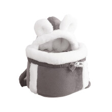 Cat Carrier Pet Travel Bag with Adjustable Shoulder Buckle, Breathable Soft Fabric, Tie Grey L