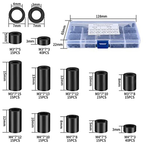 320 Pcs Electrical Outlet Screws Spacers, Black Ny 2