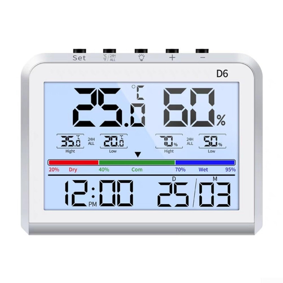 Electronic Thermometer Hygrometer Indoor Temperature Humidity Monitor 0.1C Accuracy  Precision Digital Display Max/Min