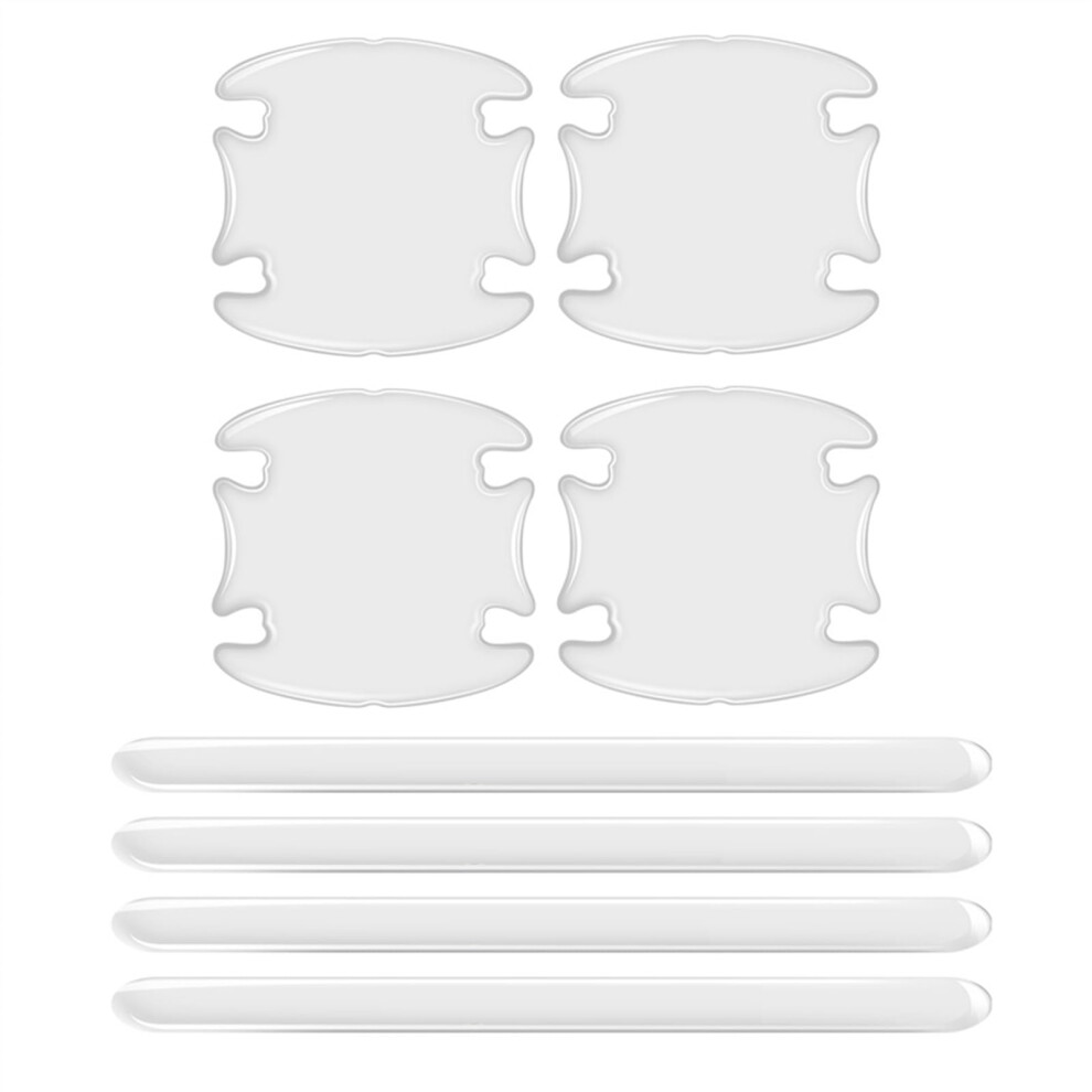 8Pcs Car Door Handle Protector Stickers Universal Invisible Scratch Protection Bowl Cover Exterior 9187378465196