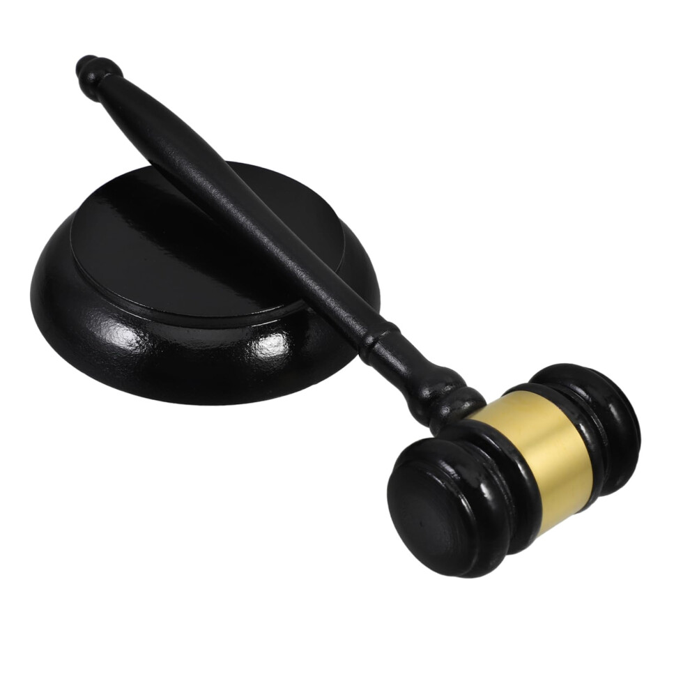 Wooden Gavel Set For Judges And Lawyers, 10-Inch Handcrafted Beechwood Auction Hammer For Courtroom Events 9382693312150