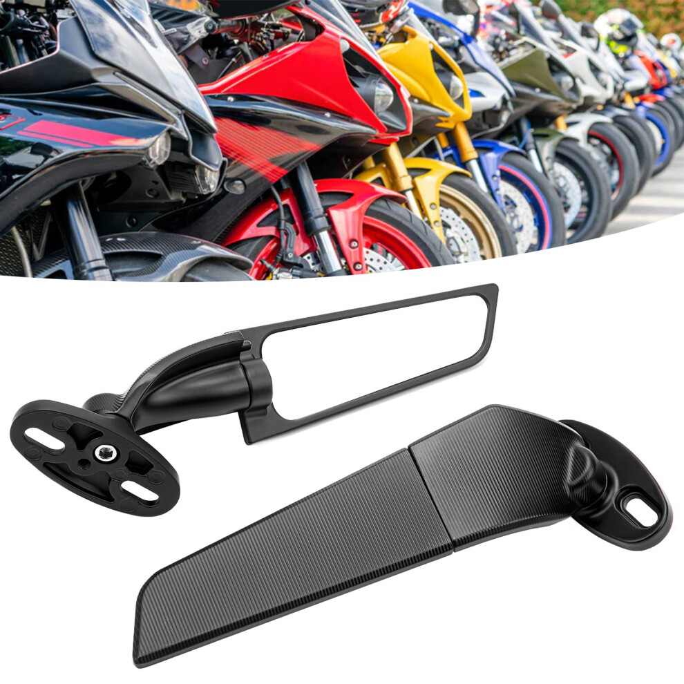 Aluminum Adjustable Rearview Mirrors With Convex Glass For Ninja H2 H4 7661375899908