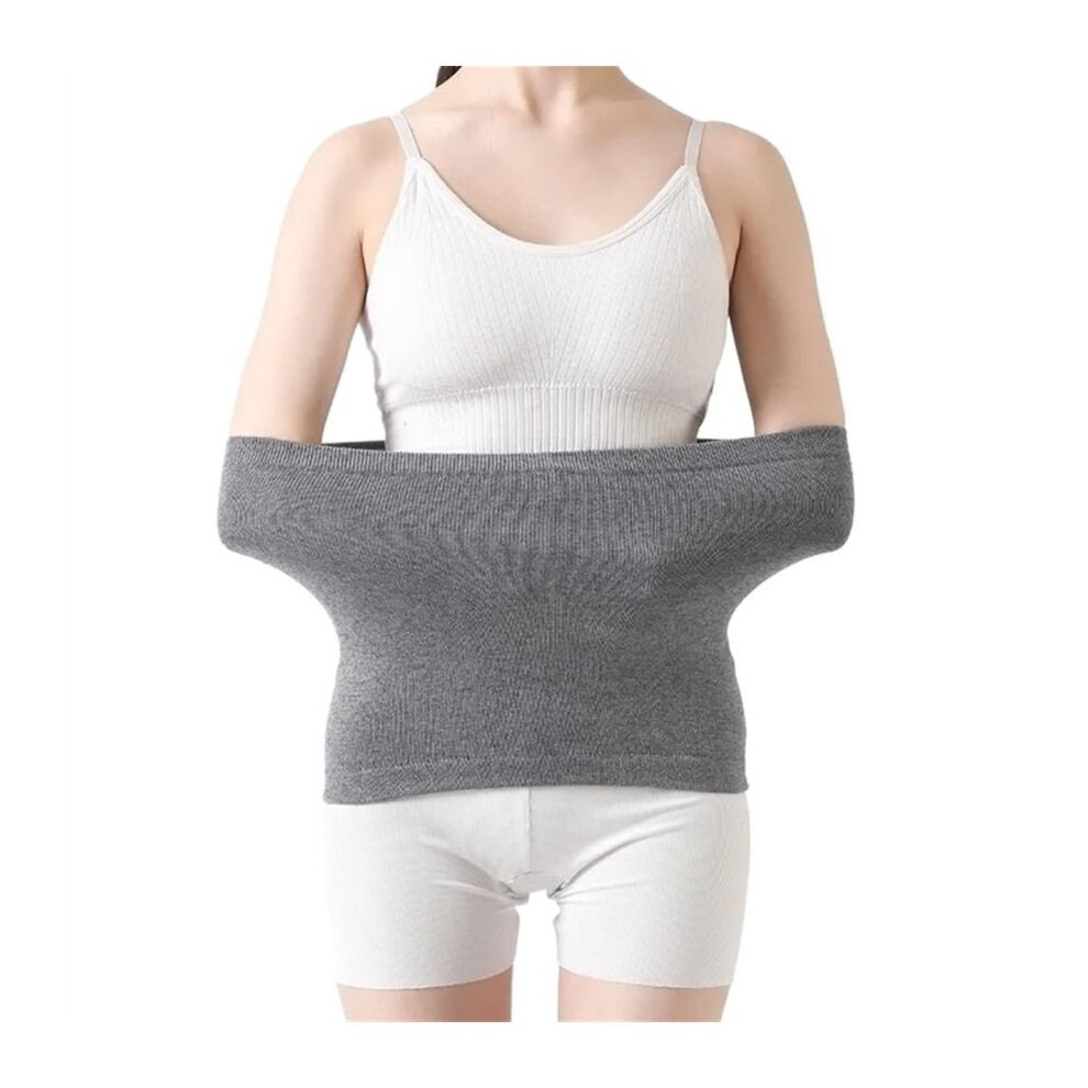 Grey Lumbar Support Belt With Heat Therapy For Pain Relief And Posture Correction, M