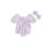 (3-6M, PURPLE) Dětské overaly s s čelenkou 1