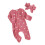 (3-6 Months, Red) Mono de San y diadema. 1