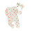 (0-3 Months, Beige) Mono de San y diadema. 1
