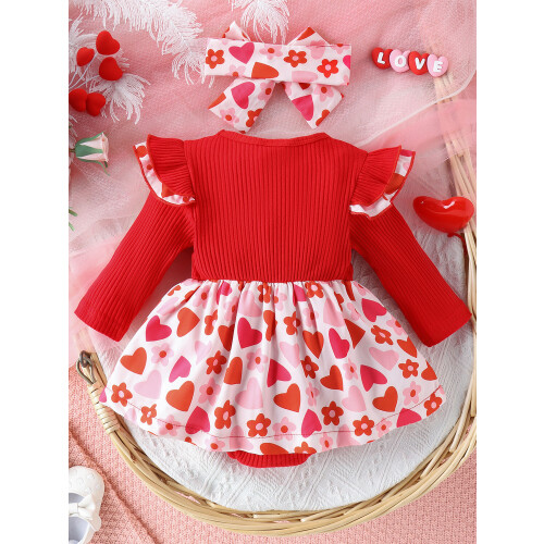 (12-18 Months, Red) Dívčí oblečení pro na Valentýna 2